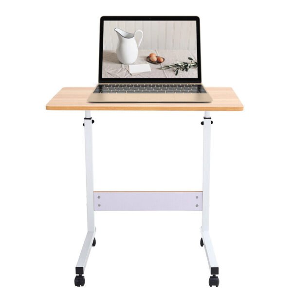 Height Adjustable Overbed Table - Mobile Laptop Tray Stand for Hospitals - Image 3