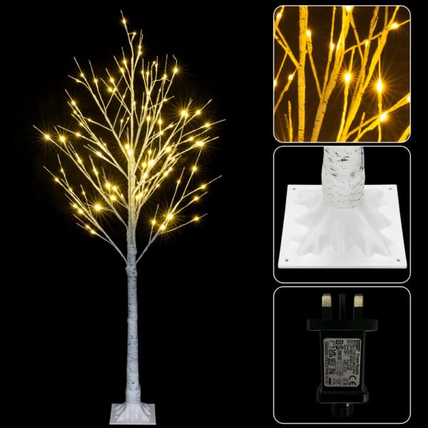 6FT Snowflake Christmas Tree with 96 LED Lamp - Image 5