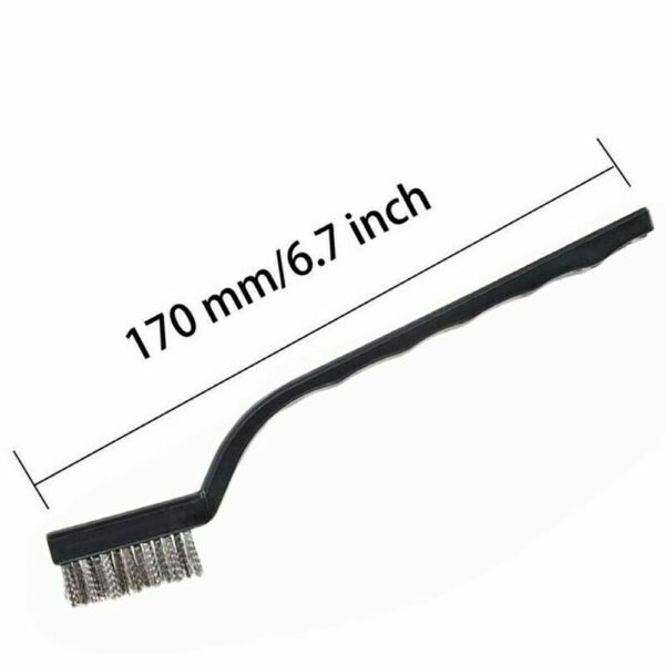 Pack of 10 - Stainless Steel Wire Brush Set - Small Brushes for DIY Paint and Rust-Remover Tool - Image 7