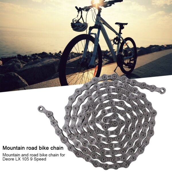 9-Speed HG-73 Bicycle Chain - 116 Links for Mountain & Road Bikes (Deore LX 105, Silver) - Image 7