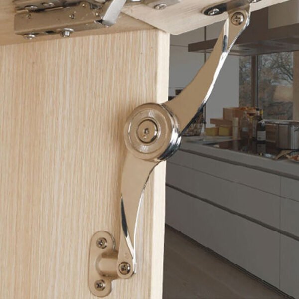 Pack of 2 - Lift-Up Strut Hinge for Kitchen Cupboard Doors - Lid Flap Stay Support - Image 5