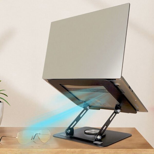 The Ultimate 360° Metal Adjustable Laptop Stand for Your Workspace - Image 3