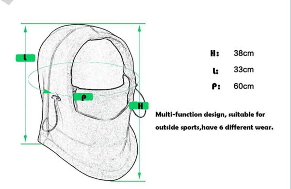 Pack of 2 Thermal Fleece Face Hats - 6-in-1 Versatile Design - Image 4