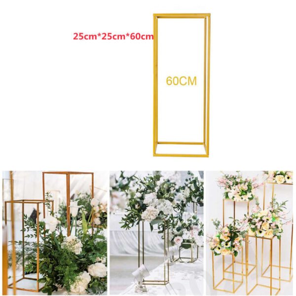60cm & 40cm Metal Geometric Flower Vase Holder - Party and Wedding Centerpieces