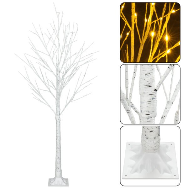 6FT Snowflake Christmas Tree with 96 LED Lamp - Image 7