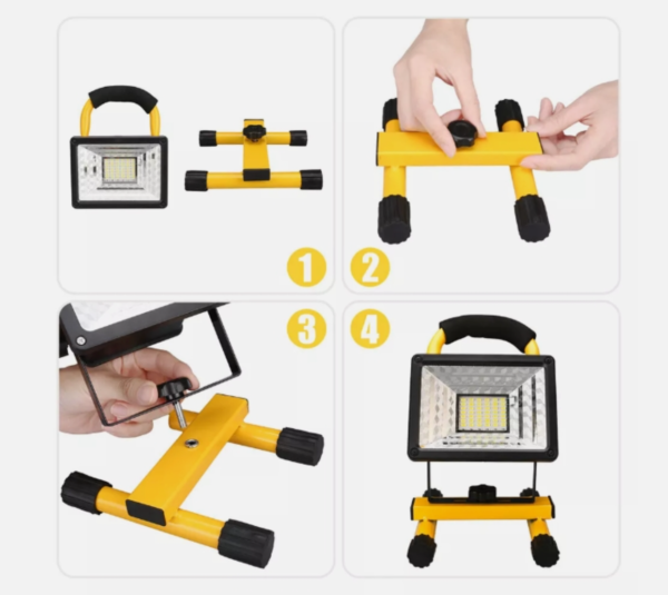 LED Flood Light - Rechargeable Wireless Mobile Lighting for Work Sites & Campsites - Image 4