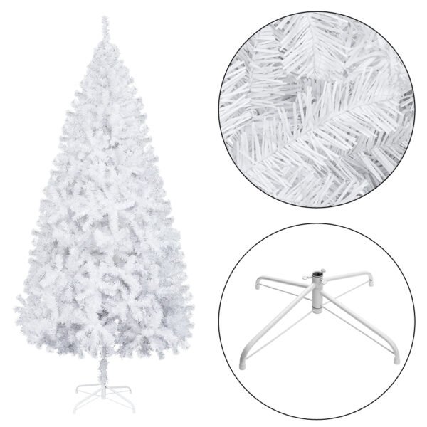 7FT Iron Leg White Christmas Tree with 950 Branches - Image 4