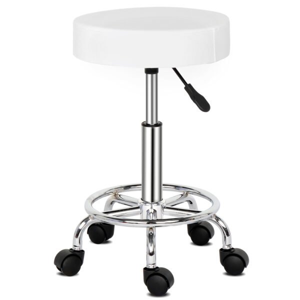 Round Stool Ha Ha Feet Rotation Bar Stool White