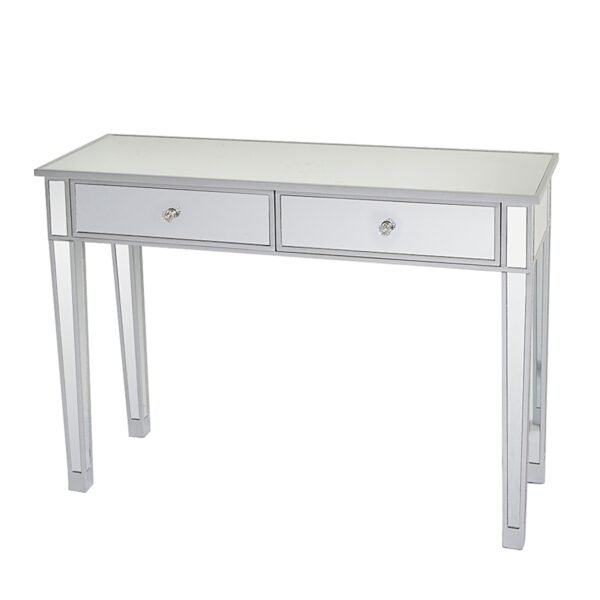 Mirrored Makeup Table Desk Vanity for Women with 2 Drawers - Image 8