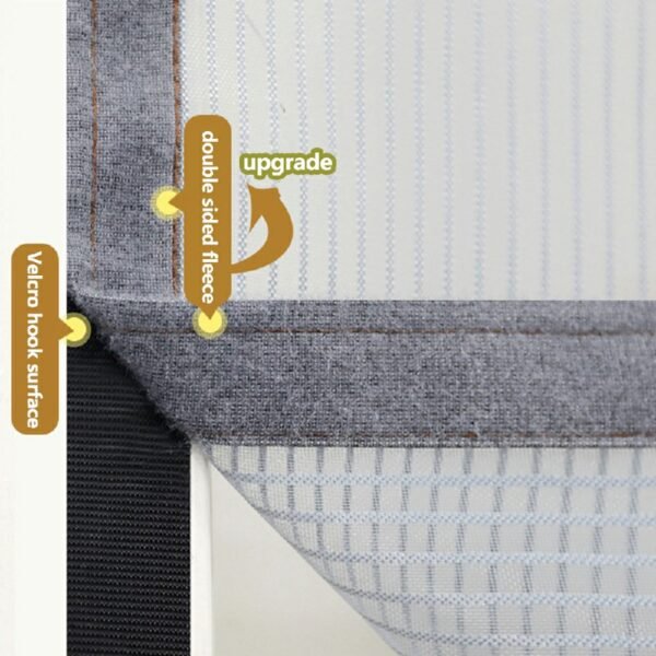 Removable Insect Fly Mesh with Side-Opening Magnetic Screen for Door - Grey, 100x220cm - Image 8
