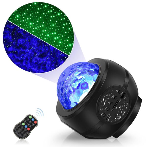 Galaxy Star Projector with Music - LED Starry Sky Night Light for Parties - Black