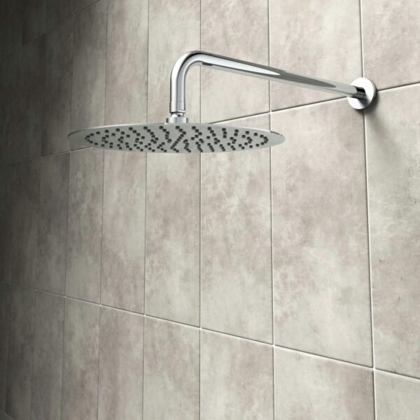 300mm Slim Stainless Steel Shower Head - Mode Renzo Round Design - Image 4