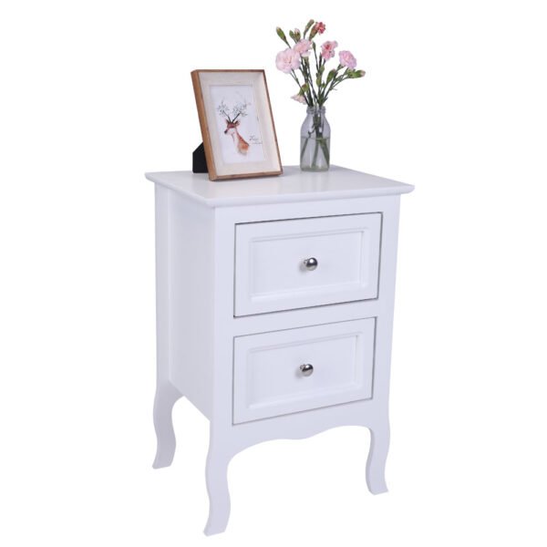 Two-Tier Night Table - Large Country Style in White - Image 4