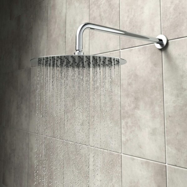 300mm Slim Stainless Steel Shower Head - Mode Renzo Round Design