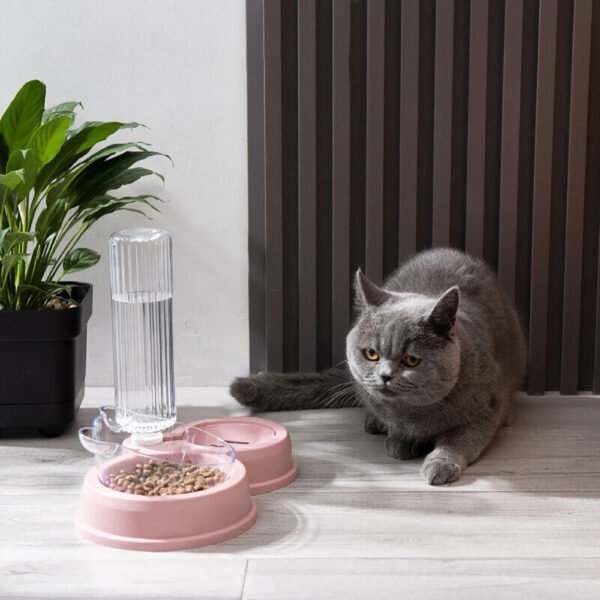 New Pet Water Dispenser - Slow Drinker with Food Bowl and Slow Feeder for Cats - Dogs - Image 5