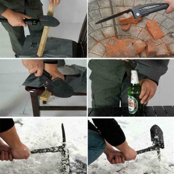Portable Mini Folding Shovel - Multifunction Camping Spade & Compass (UK) - Image 6
