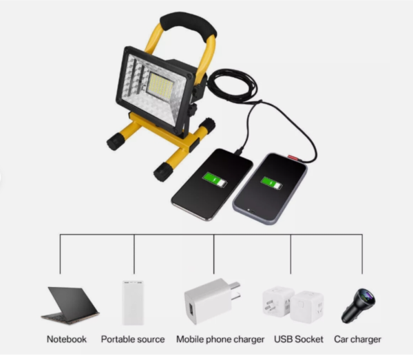 LED Flood Light - Rechargeable Wireless Mobile Lighting for Work Sites & Campsites - Image 5