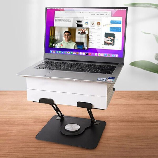The Ultimate 360° Metal Adjustable Laptop Stand for Your Workspace - Image 5