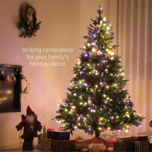 6 Ft Christmas Tree with 11 Pre-Set Lighting Modes for Enhanced Holiday Atmosphere - Image 4