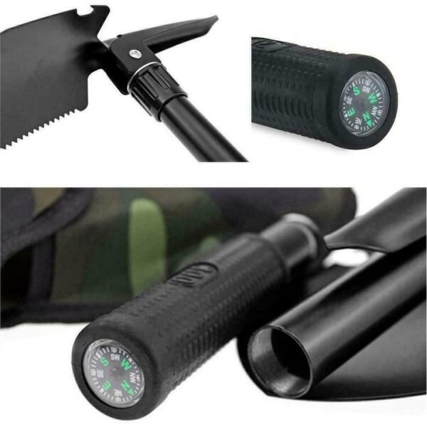 Portable Mini Folding Shovel - Multifunction Camping Spade & Compass (UK) - Image 7