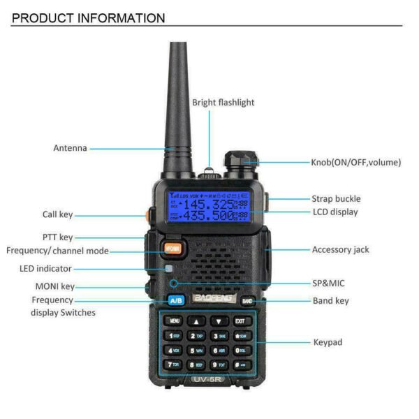 Walkie-Talkie - Two-Way Radio UV-5R in Black - Image 17