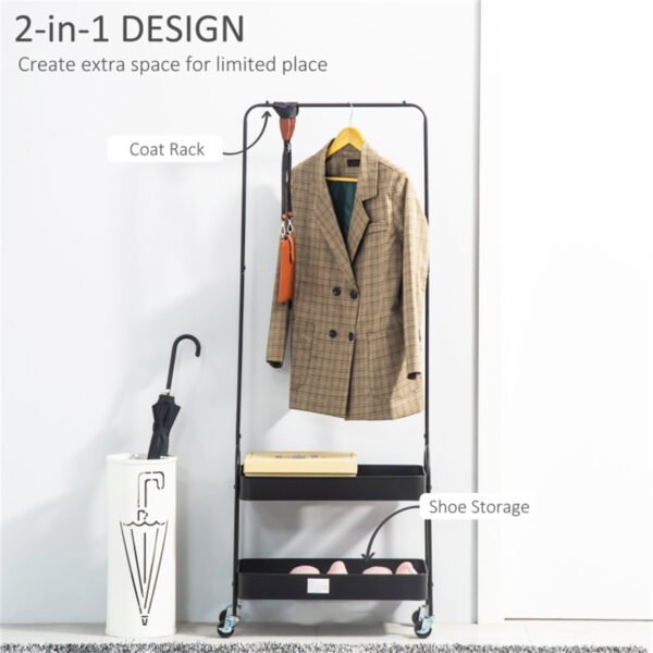 Coat Rack and Shoe Stand - Steel Design