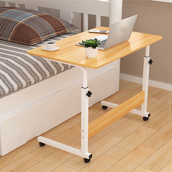 Height Adjustable Overbed Table - Mobile Laptop Tray Stand for Hospitals