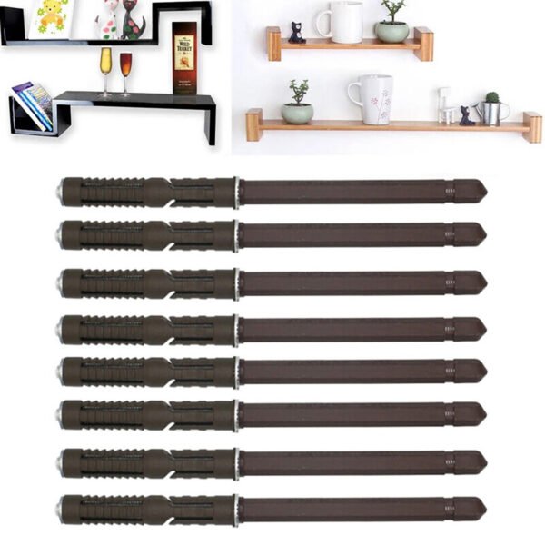 8 Pcs Invisible Floating Shelf Support Brackets - Heavy Duty Concealed Design