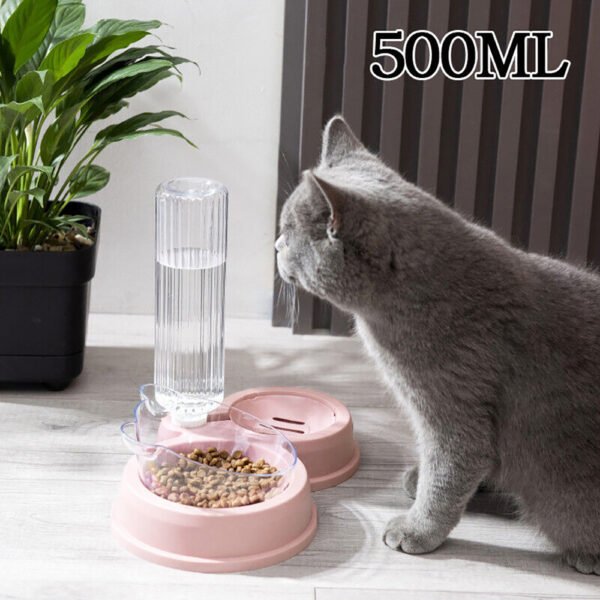 New Pet Water Dispenser - Slow Drinker with Food Bowl and Slow Feeder for Cats - Dogs - Image 7