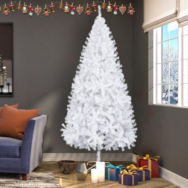 7FT Iron Leg White Christmas Tree with 950 Branches - Image 8