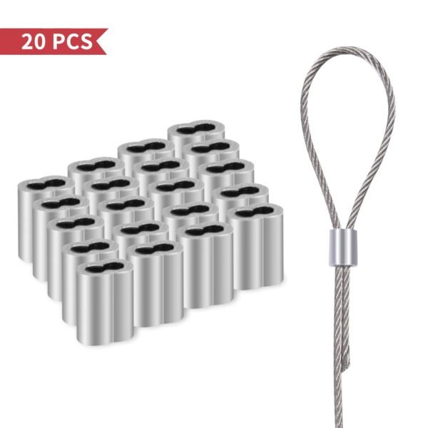 Picture Hanging Wire 50lb Heavy Load, Stainless Steel Rope for Mirror Frame and Wall Art 100Feet with 20PCS Aluminum Crimping Sleeves - Image 8