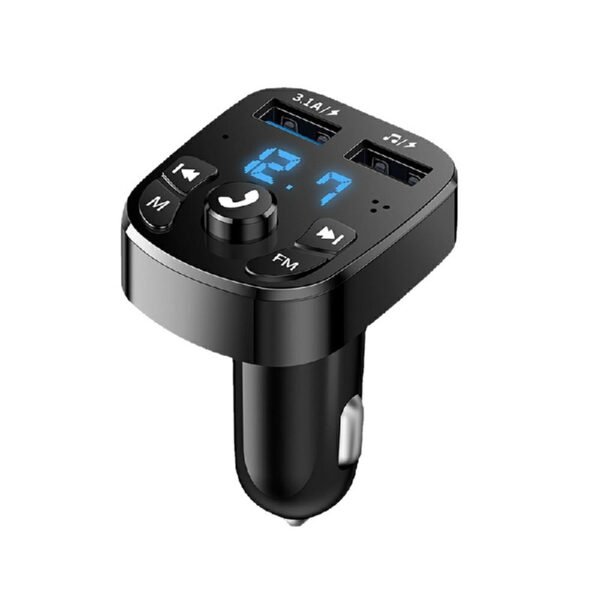 Car Bluetooth FM Transmitter MP3 Player, USB Adapter with Wireless Charging - Image 2