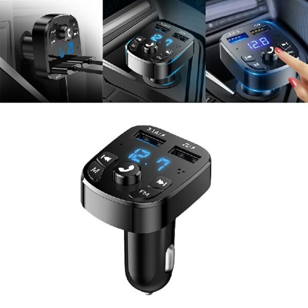 Car Bluetooth FM Transmitter MP3 Player, USB Adapter with Wireless Charging - Image 11