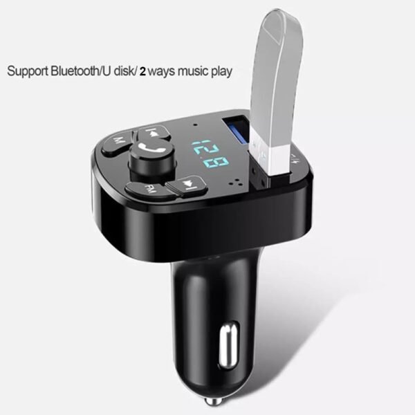 Car Bluetooth FM Transmitter MP3 Player, USB Adapter with Wireless Charging - Image 12