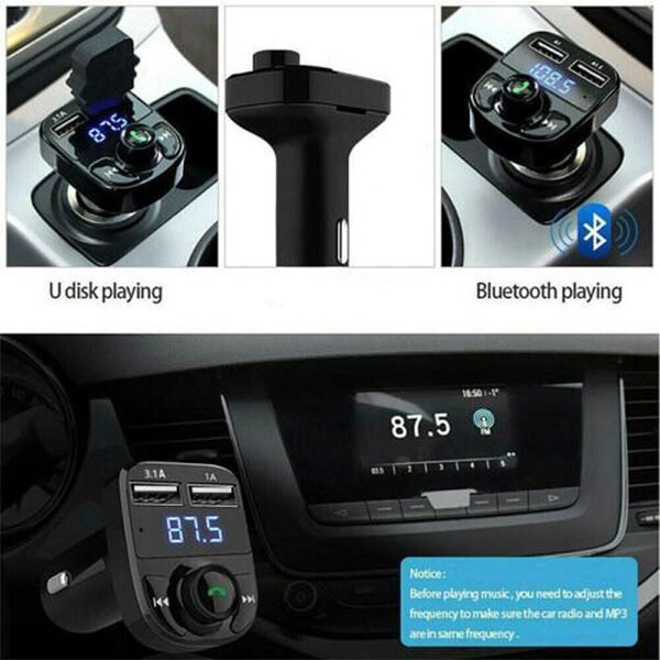 Car Bluetooth FM Transmitter MP3 Player, USB Adapter with Wireless Charging - Image 13