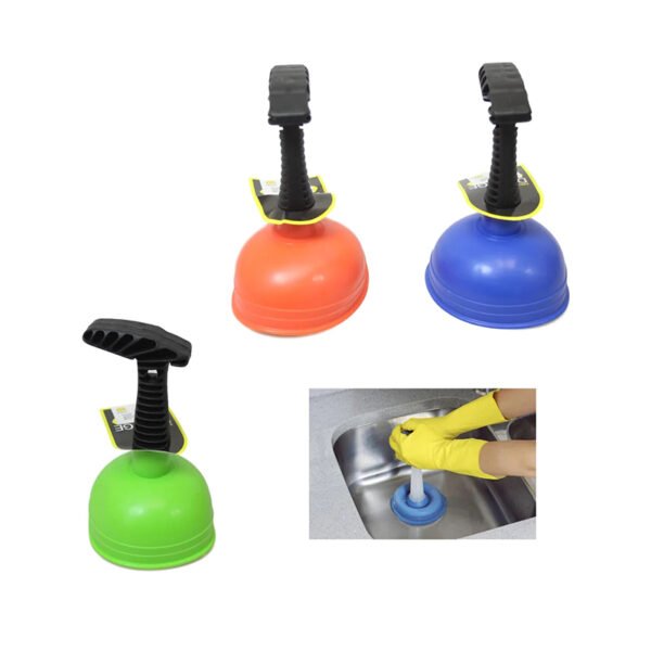 Compact Sink Plunger, 12 cm Suction Plunger for Blocked Drains - Assorted Colour