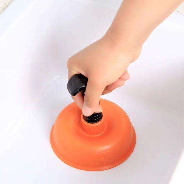 Compact Sink Plunger, 12 cm Suction Plunger for Blocked Drains - Assorted Colour - Image 2