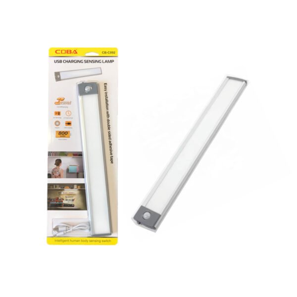 Rechargeable Motion Sensor Night Light Bar, 32 x 4.5 cm USB Powered