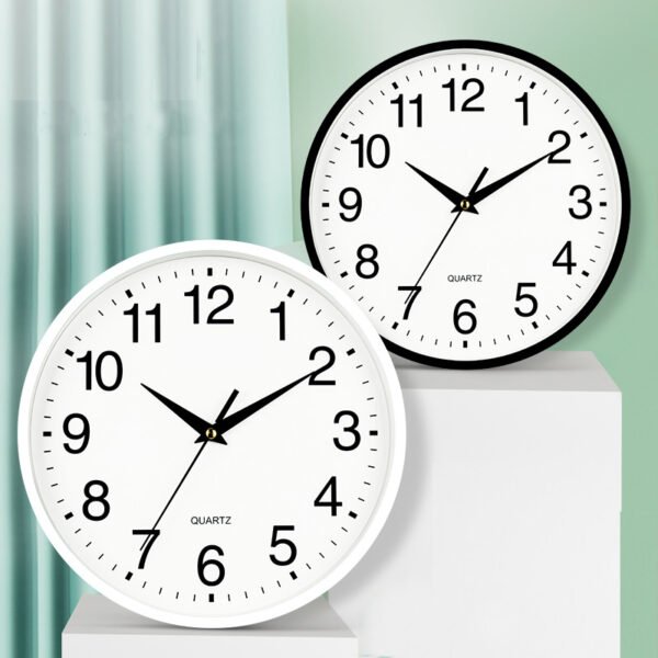 Vintage-Style Black Quartz Wall Clock, 30 cm, Perfect for Home Decor - Image 5