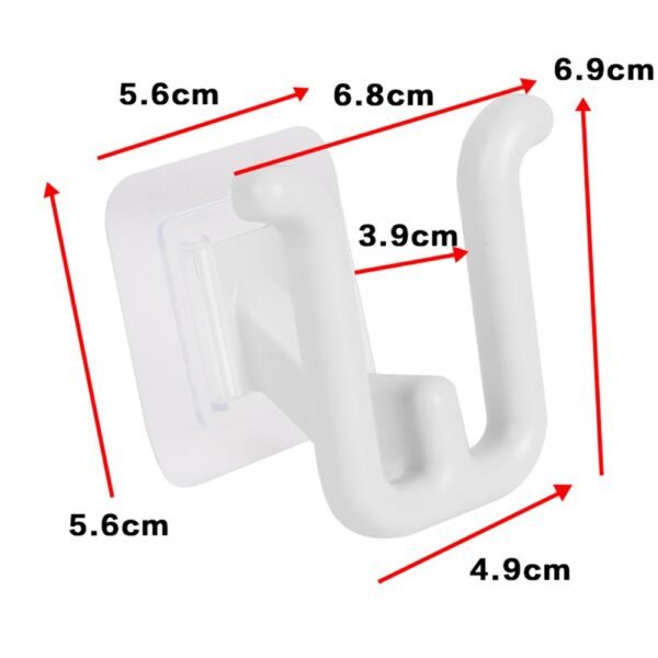 10pcs Wall-Mounted Slipper Hooks, Self-Adhesive Shoe Rack Organizer - White - Image 11