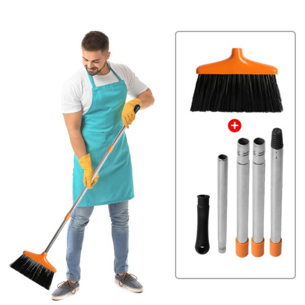 Dustpan and Broom Combo with Long Handle, Upright Set for Home and Kitchen Use - Image 5