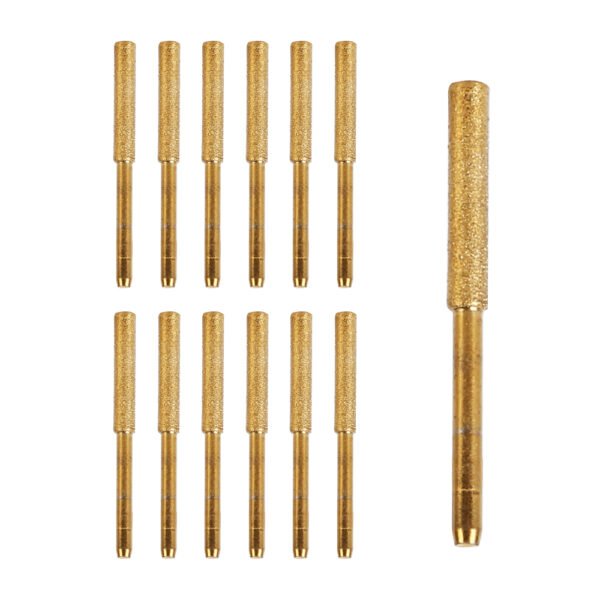 12 Pcs Diamond Chainsaw Sharpener Burr Drill Bits, Chainsaw Sharpening Stones 4mm