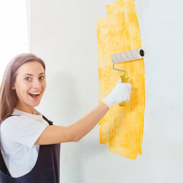 Paint Rollers with Extension Pole, Tray, and Brush for Wall and Ceiling Painting - Image 6