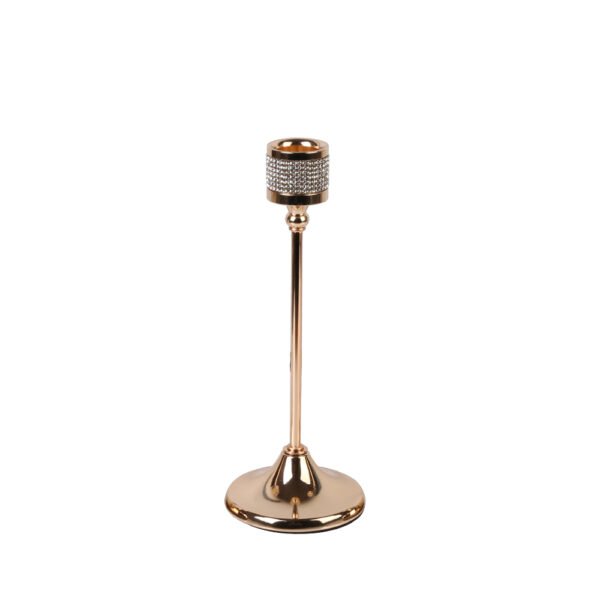 3 Pieces Gold Metal Candlestick Holders, Elegant Taper Candle Stands for Home Décor - Image 5