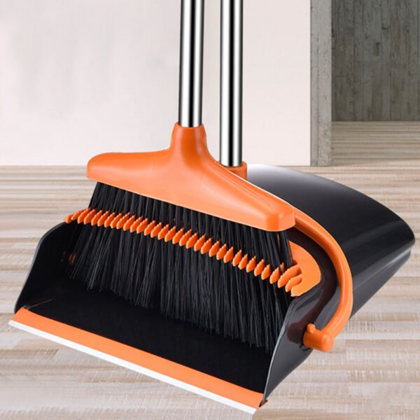 Dustpan and Broom Combo with Long Handle, Upright Set for Home and Kitchen Use - Image 8