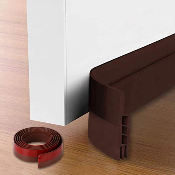 2m Soundproof Draught Excluder, Adhesive Door Seal Strip for Draft and Noise Prevention - Image 5