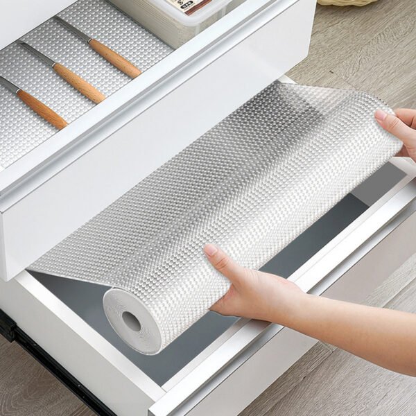 Non-Slip Drawer and Shelf Liners, 55 x 500 cm Transparent Mat for Kitchen Cabinets - Image 7