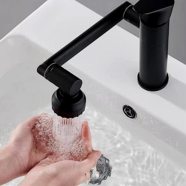 1080-Degree Basin Mixer Tap, Faucet Aerator with Rotating Extender Filter - Image 8