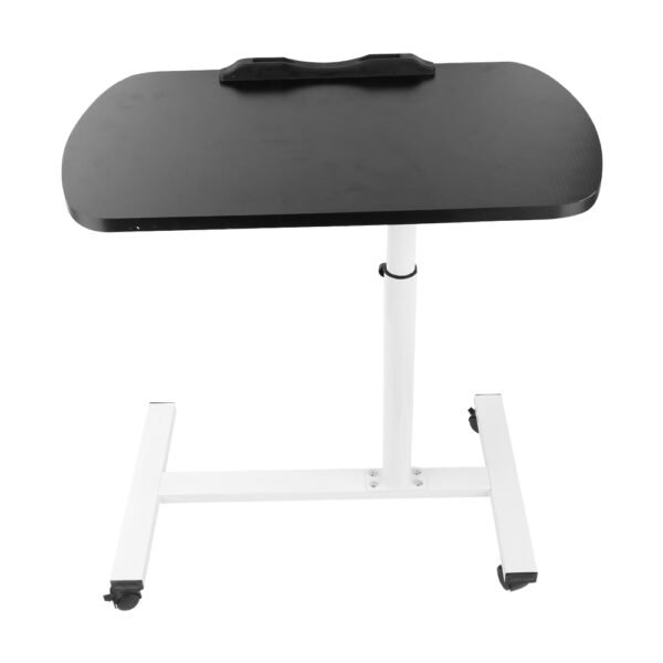 Adjustable Overbed Table with Wheels, Hospital Bed Tray for Home or Medical Use - Laptop - Black - Image 4