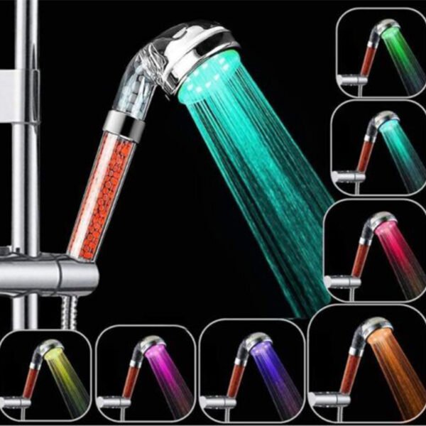 High-Pressure LED Shower Head with 7-Color Changing Anion Feature for Relaxation - Image 8